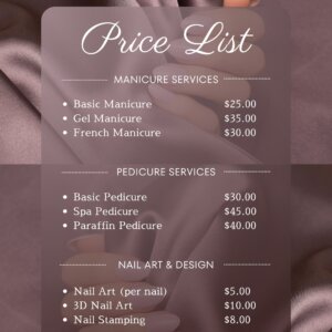 Price List (A5)